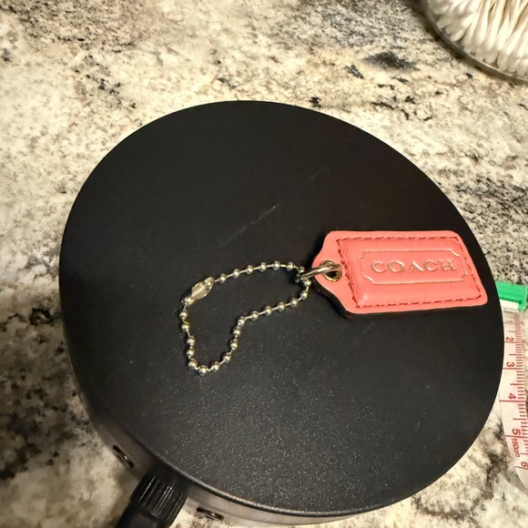 Coach Coral Leather Tag Keychain - Picture 3 of 3